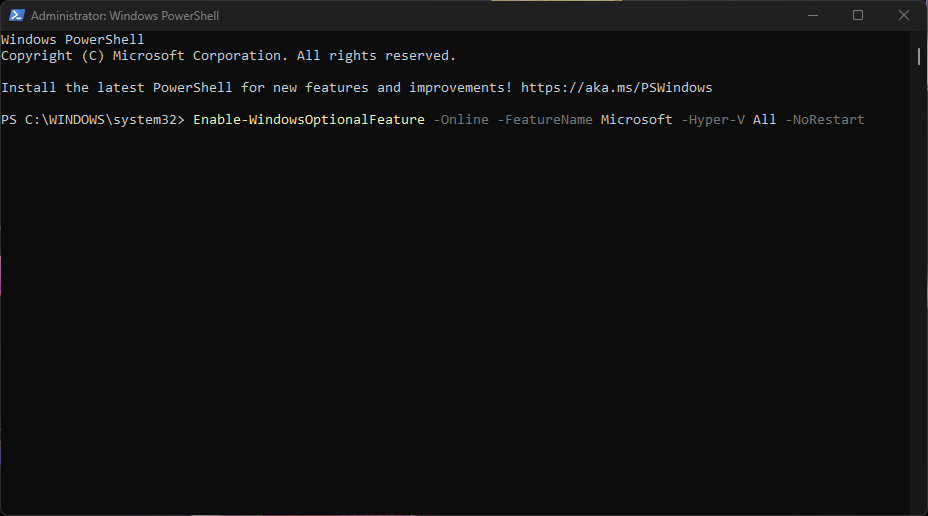 Enabling HyperV in Windows 11 · Mark Thompson Portfolio